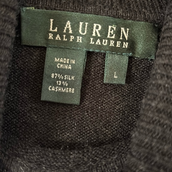 Lauren by Ralph Lauren gray silk and cashmere sweater - Picture 2 of 4